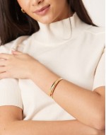 Lost Souls stainless steel 18ct gold plated wide molten cuff bracelet